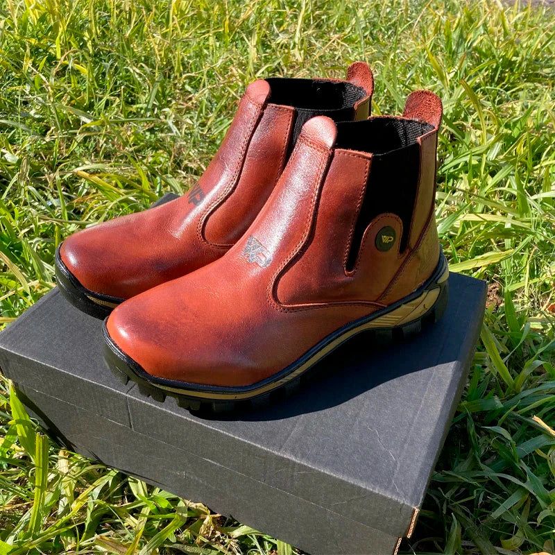 Kit Caterpillar - Bota Masculina em Couro Legítimo e Palmilha Ortopédica + Brindes Exclusivos