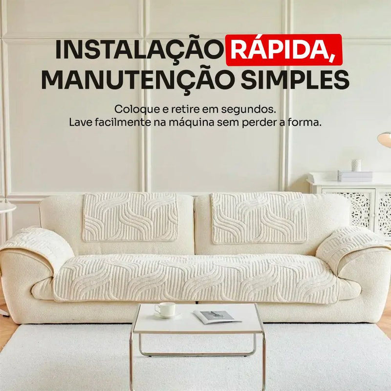 [LEVE 2 PAGUE 1] Capa Universal Comfort Premium para Sofá + BRINDE: Almofadas Comfort